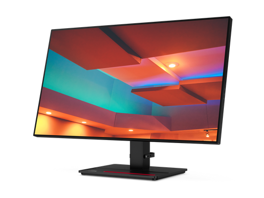 Monitor LED ThinkVision P27h-20, 27inch, 2560x1440 WLED, 4ms, Anti-glare, Negru
