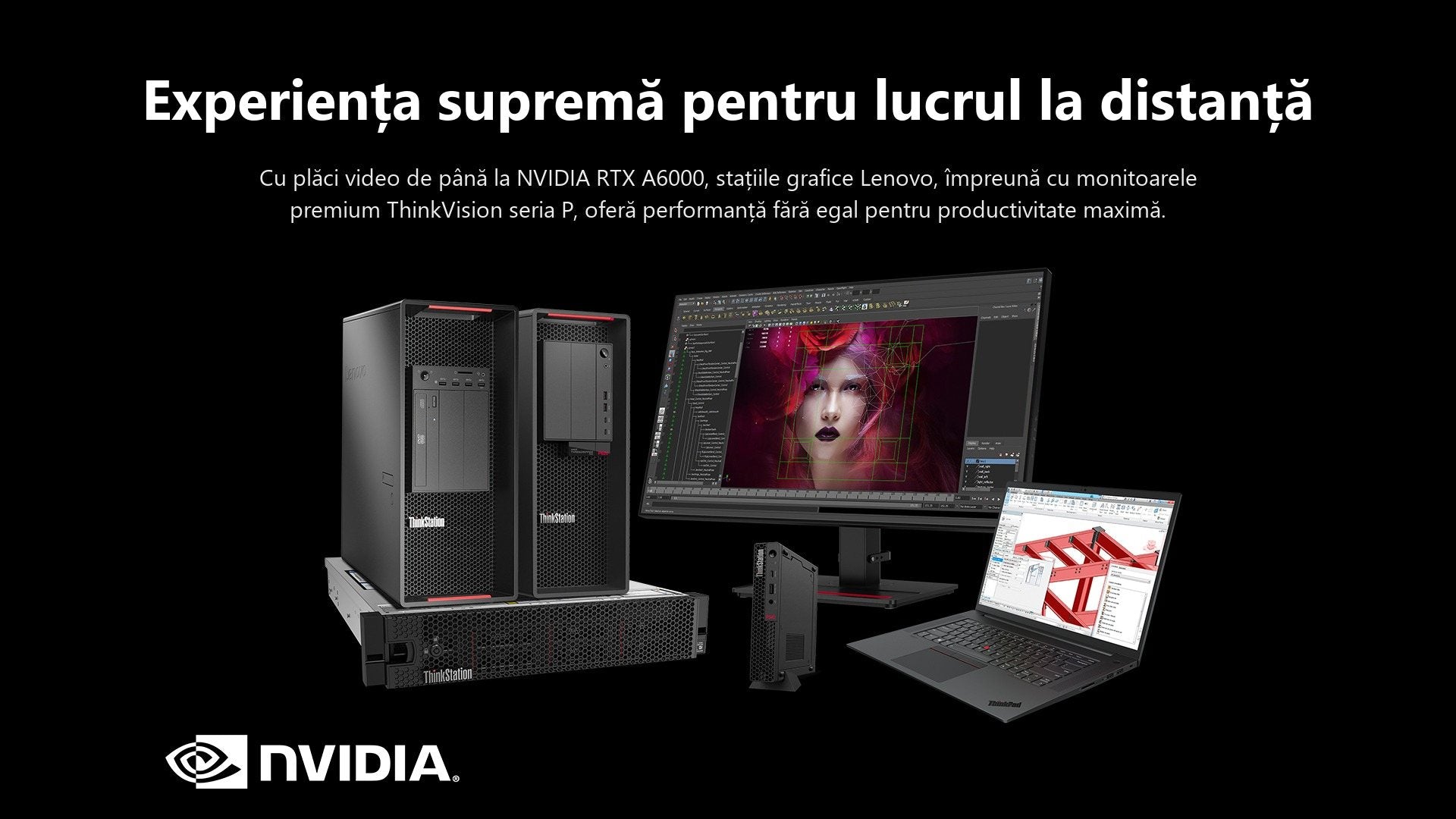 Stații grafice și laptopuri Lenovo pentru profesioniști