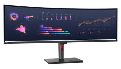 Monitor LED ThinkVision P49w-30, 49 inch, 5120x1440 WLED, 4ms, Anti-glare, Negru
