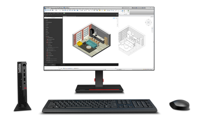 Calculator Lenovo ThinkStation P3 Q670 Tiny, procesor Intel Core I7-14700T, memorie 32GB DDR5, 1TB SSD M.2, NVIDIA T400 4GB, Windows 11 PRO