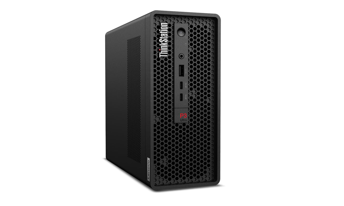 Calculator Lenovo ThinkStation P3 Ultra SFF Gen 2, procesor Intel Core Ultra 9-285, memorie 2×32GB DDR5, 1TB SSD M.2, NVIDIA RTX 4000 SFF ADA 20GB, Windows 11 PRO