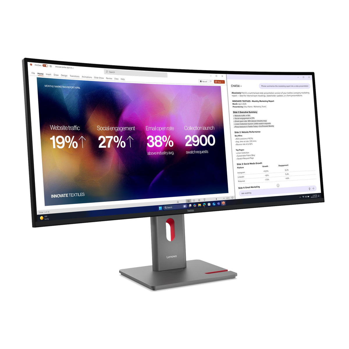 Lenovo ThinkVision P40WD-40 - imaginea 1